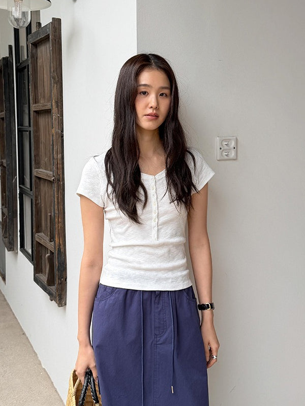 ヘンリーネックショートTシャツ 2380