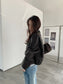 VEGAN LEATHER COCOON JACKET 2459