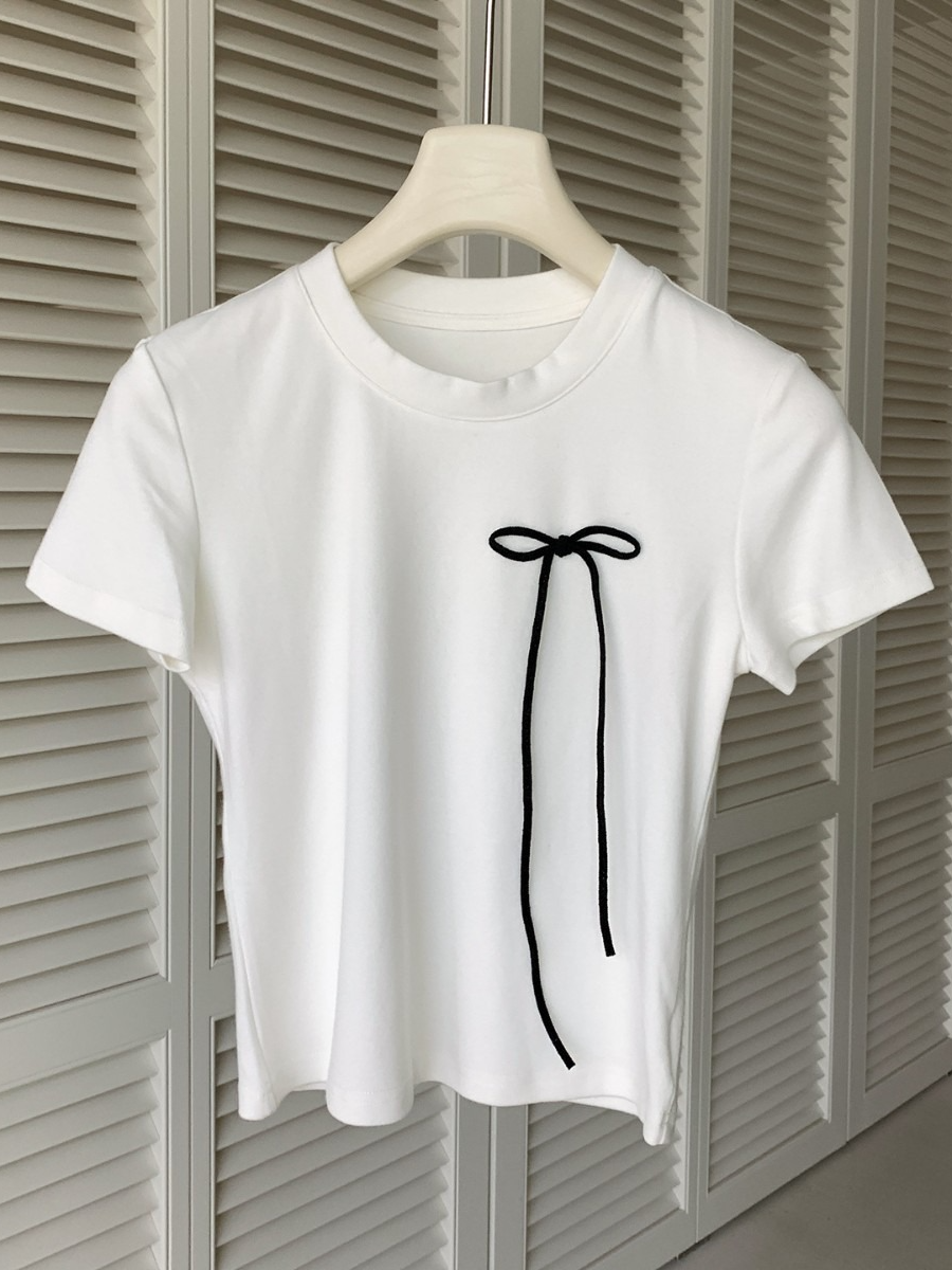 コンパクトリボンデザインTシャツ 2115
