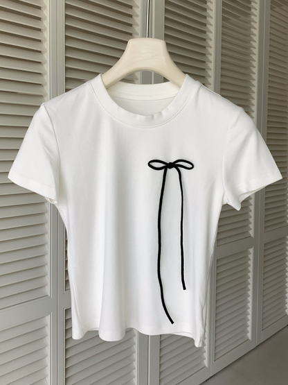 コンパクトリボンデザインTシャツ 2115