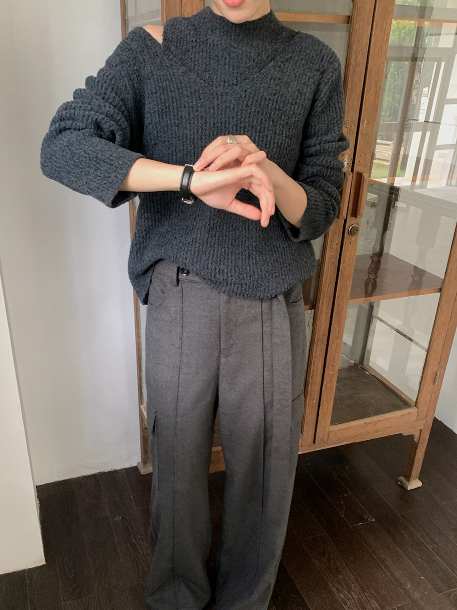 レイヤードプチハイネックニット 2210