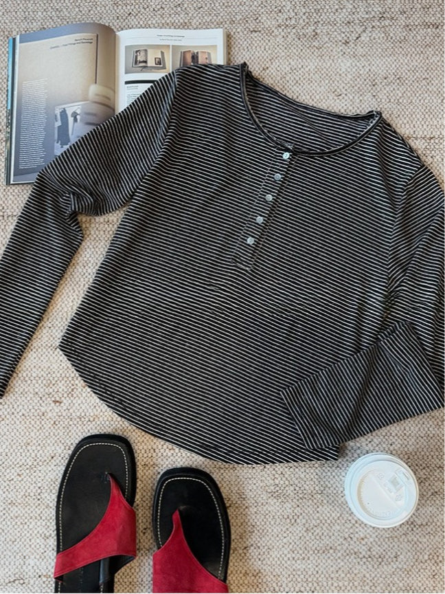 STRIPED HENLEY TOP 2472