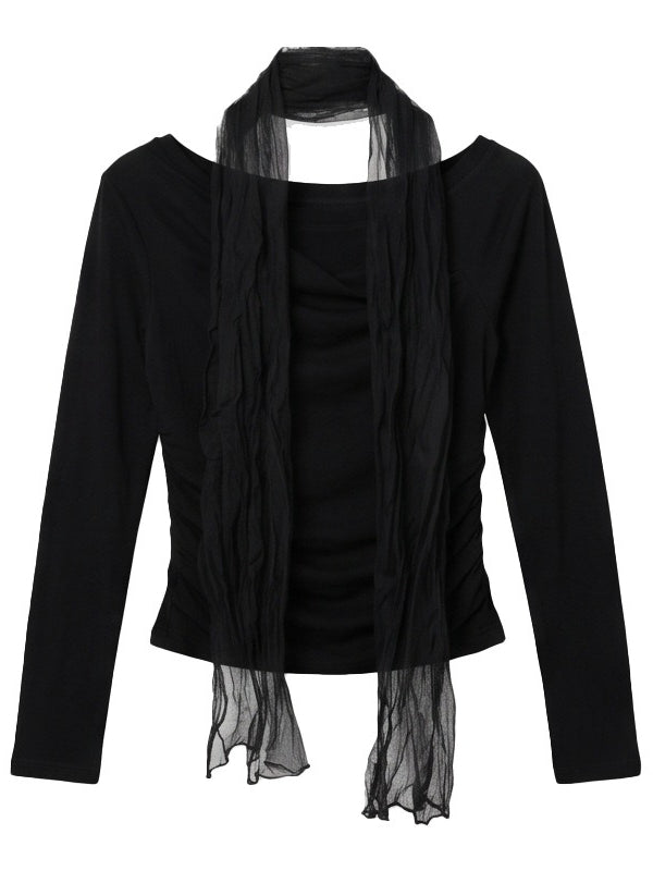 ASYM SHEER TIE TOP 2487