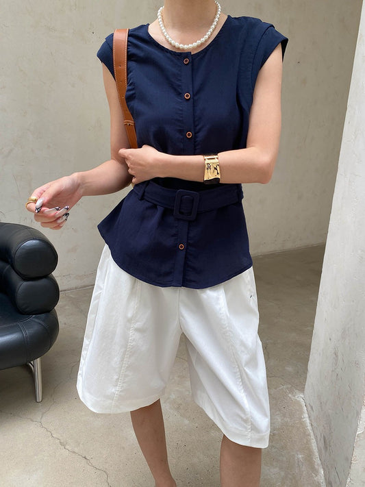 COLLARLESS TOP 2433