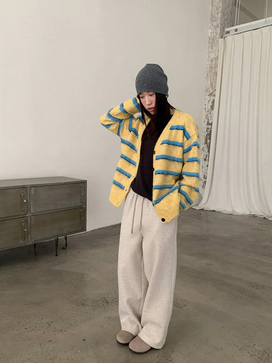 マルチボーダーニットカーディガン 2237