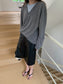 LAYERED-LOOK MINIMAL KNIT 2454