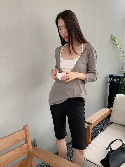 ディープUネックTシャツ 2355