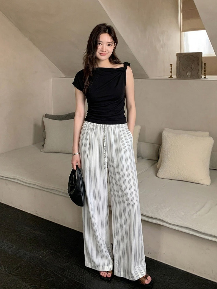ストライプストレートパンツ 2412