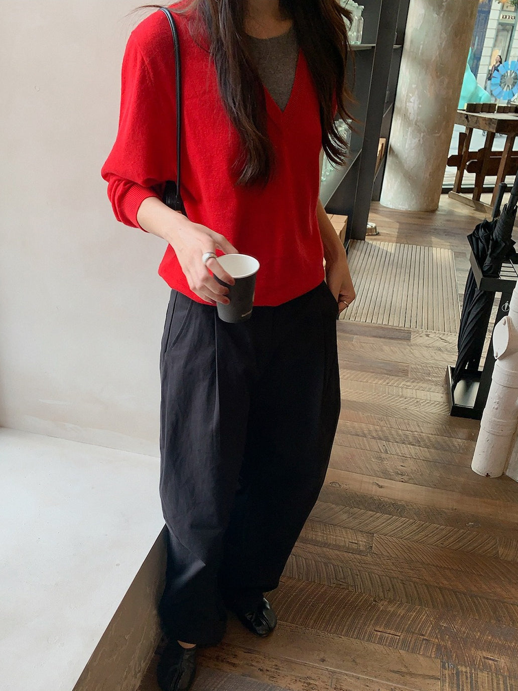 LAYERED-LOOK MINIMAL KNIT 2454