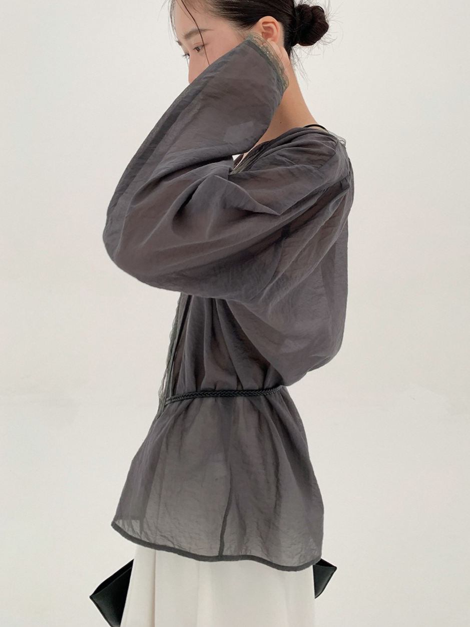 SHEER TIE-NECK BLOUSE 2131