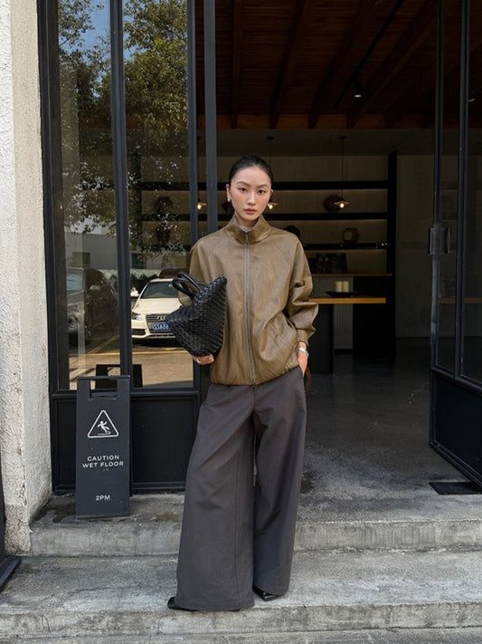 LEATHER ZIP BLOUSON 2515