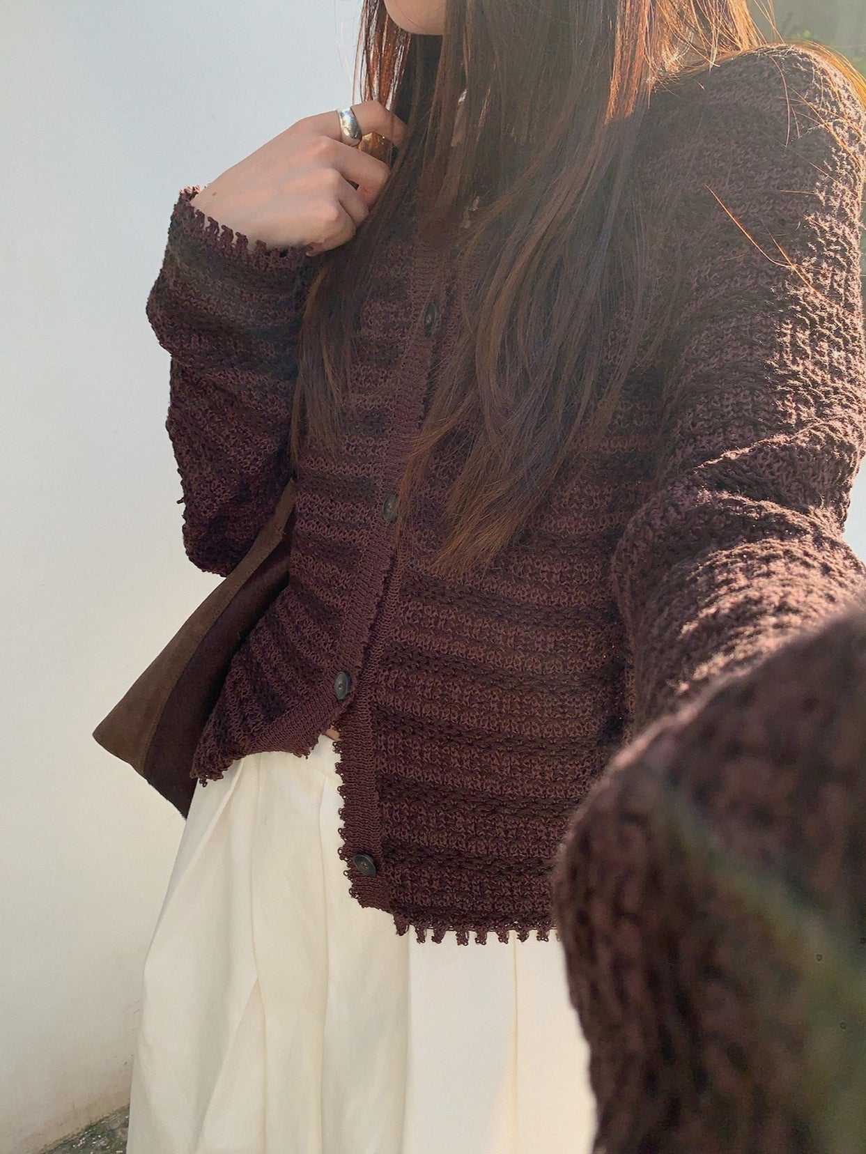 VINTAGE TEXTURED CARDIGAN 2458