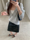 MOHAIR DEEP V-NECK KNIT 2465