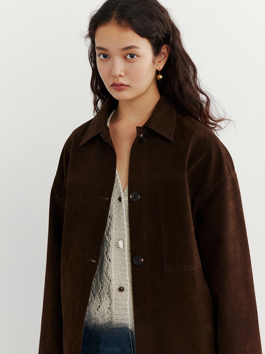 SUEDE HEM LOOP TIE JACKET 2132