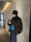 FLUFFY ECO FUR COAT 2501