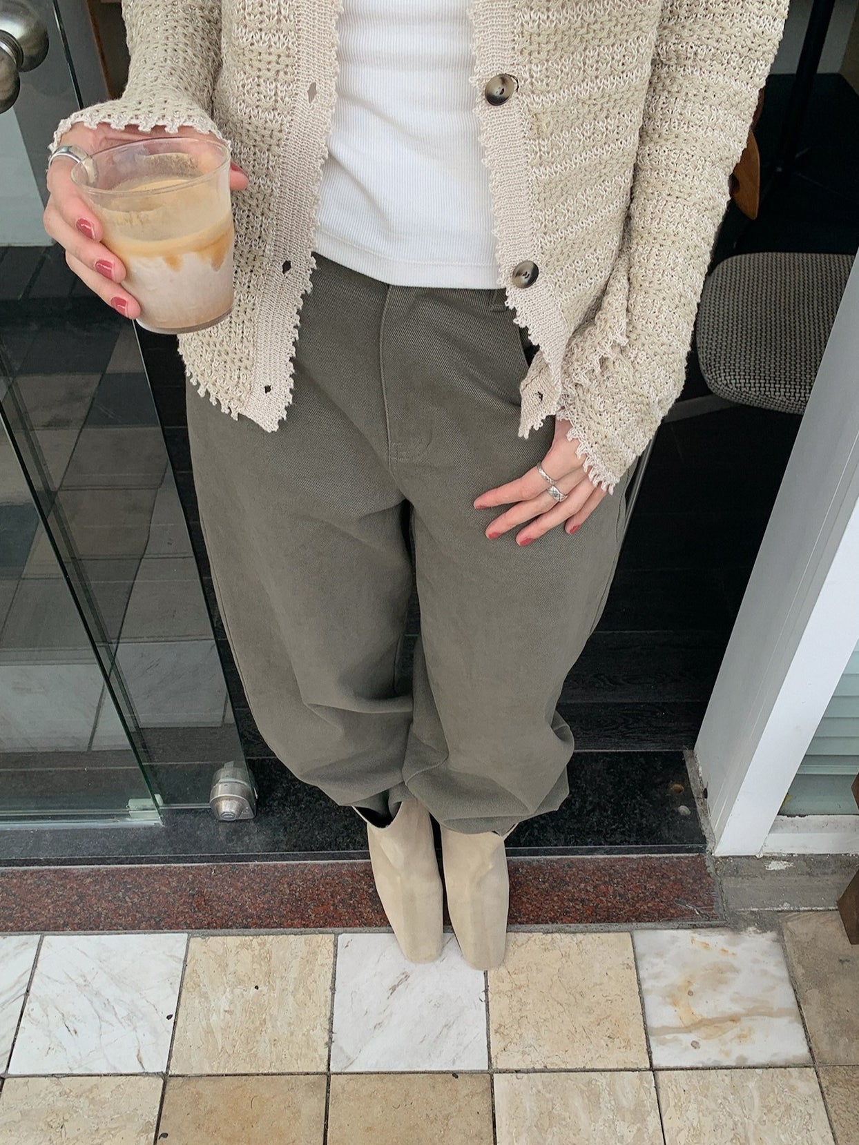 HIGH-WAIST STRAIGHT PANTS 2456