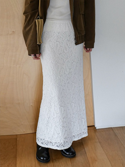 レースロングスカート 2196