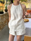 LINEN OPEN-BACK TOP 2376