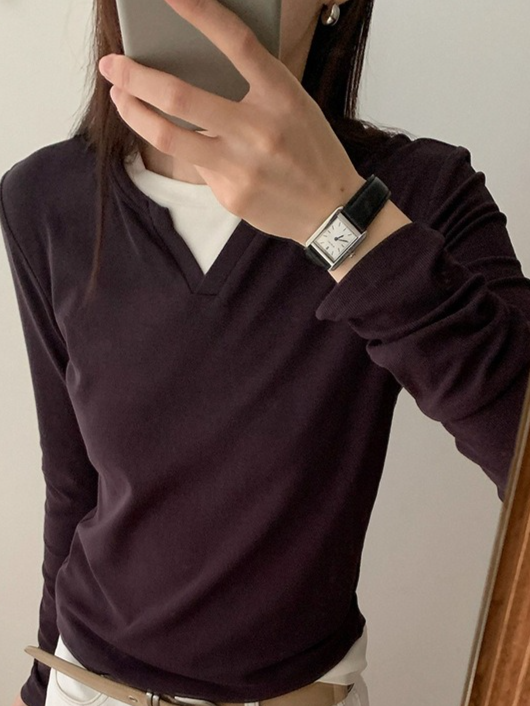 フェイクツーピーススキッパーTシャツ 2199