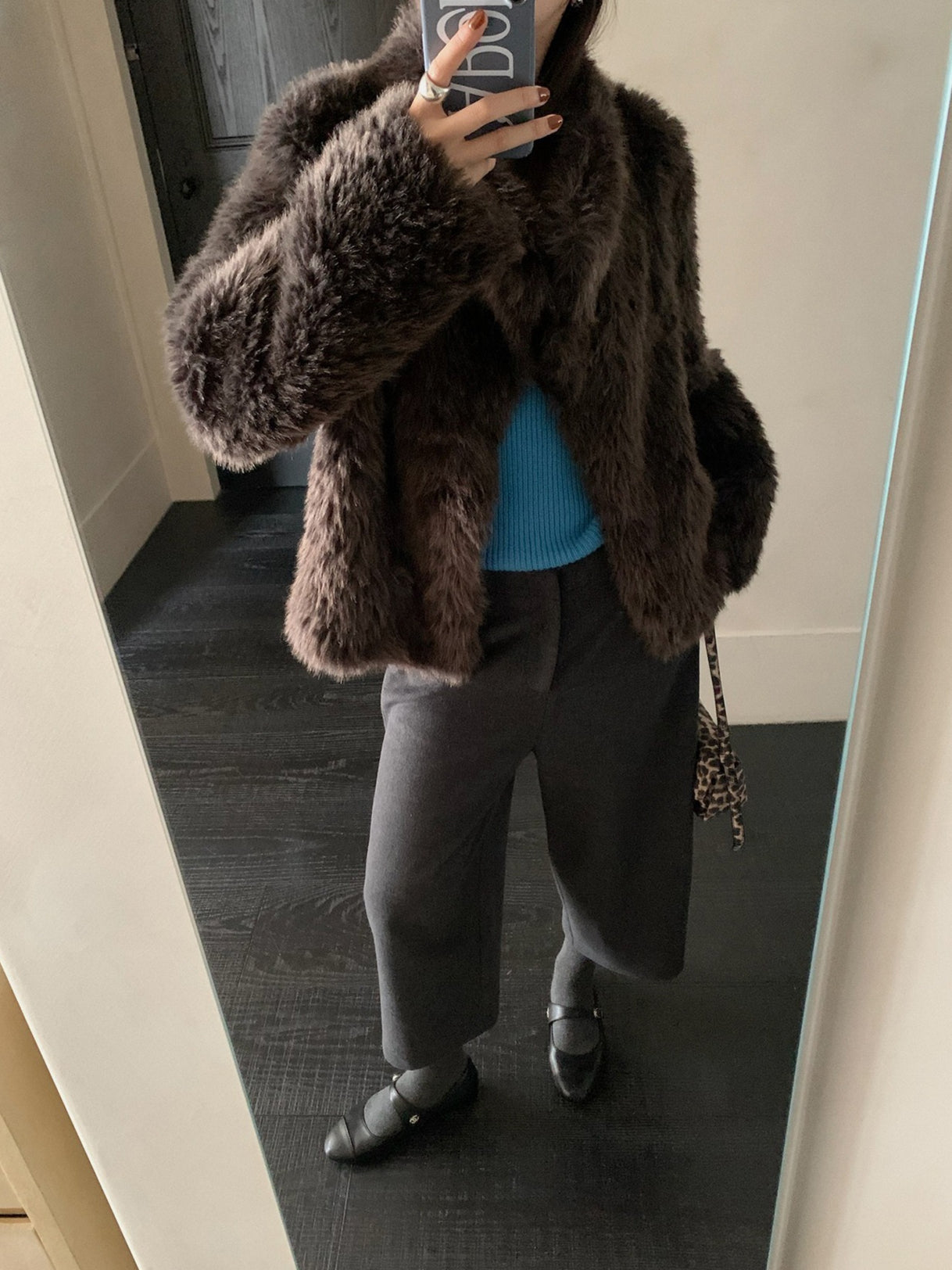 FLUFFY ECO FUR COAT 2501