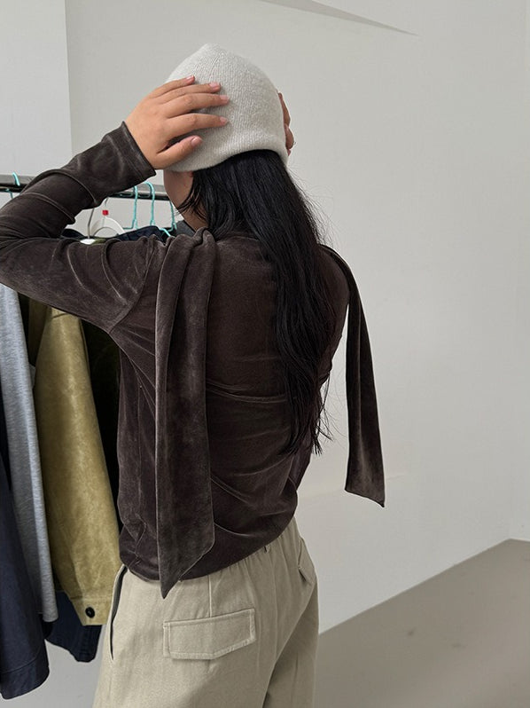 VELVET TIE TOP 2476