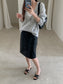 MOHAIR DEEP V-NECK KNIT 2465