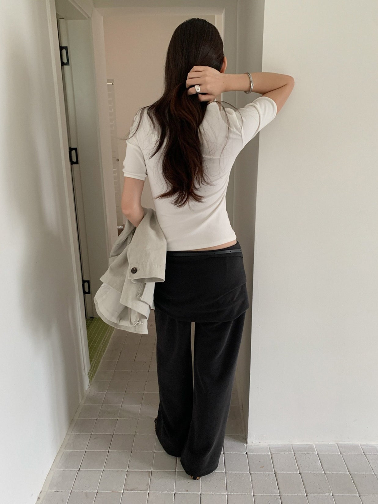 LAYERED KNIT JOGGERS 2466