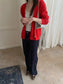 LOOSE ASYM V-CARDIGAN 2464