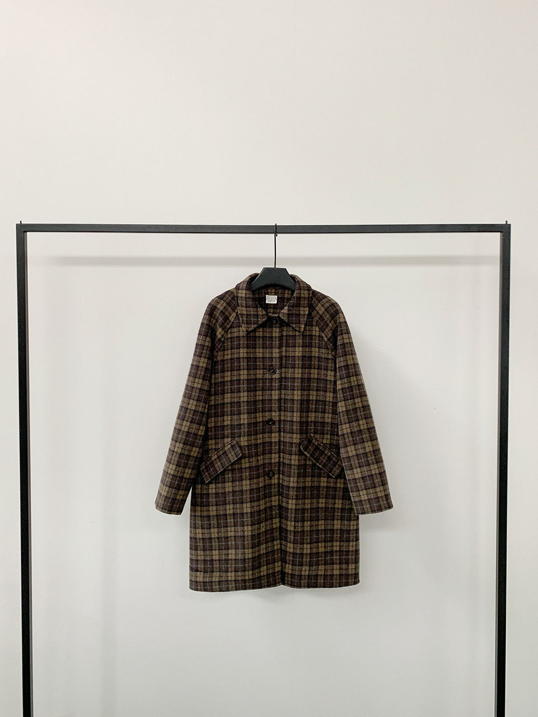 クラシカルチェックステンカラーコート 2236