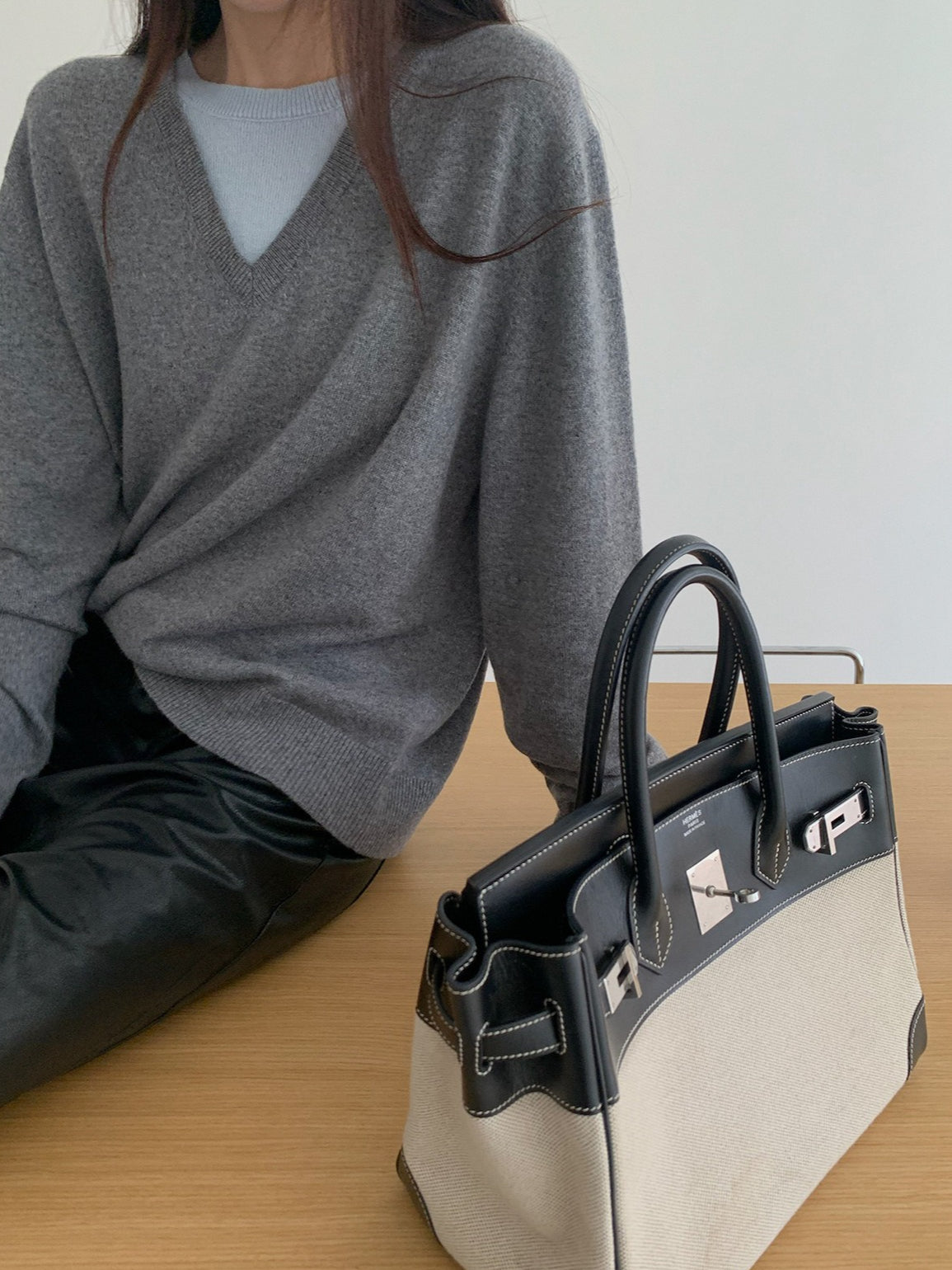 LAYERED-LOOK MINIMAL KNIT 2454