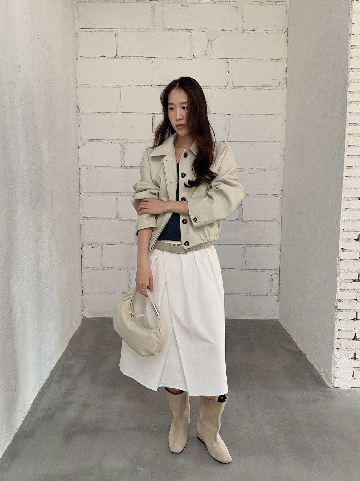 VEGAN LEATHER COCOON JACKET 2459