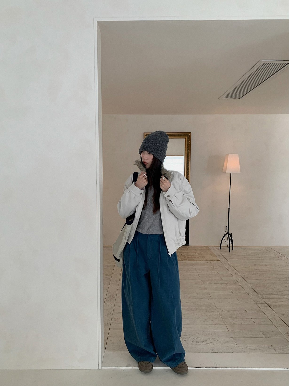 CORD BELT COCOON PANTS 2502