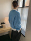 MOHAIR DEEP V-NECK KNIT 2465
