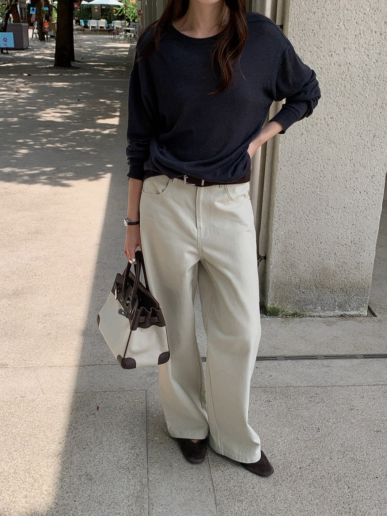 HIGH-WAIST STRAIGHT PANTS 2456