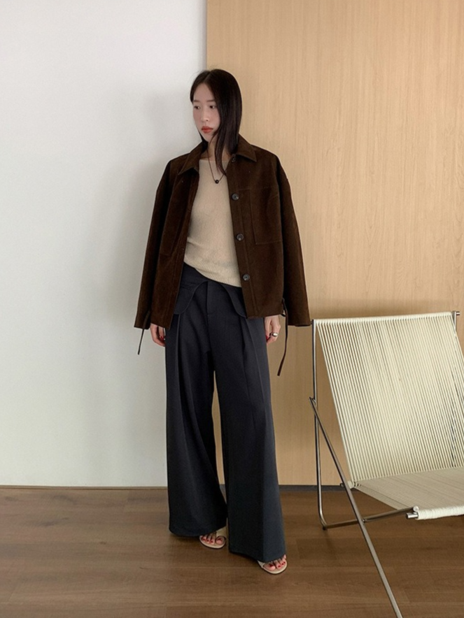LAYERED FLAP TUCK PANTS 2130