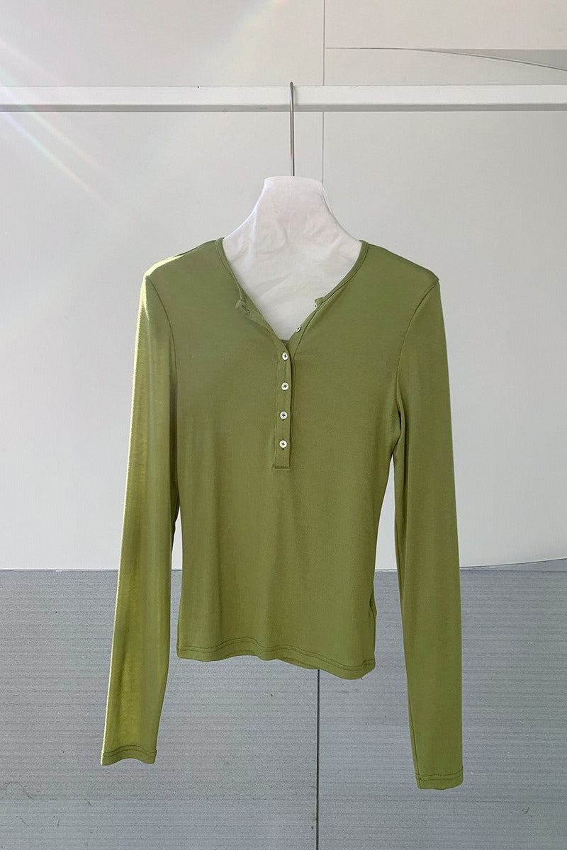 BUTTON HENLEY TOP 2314