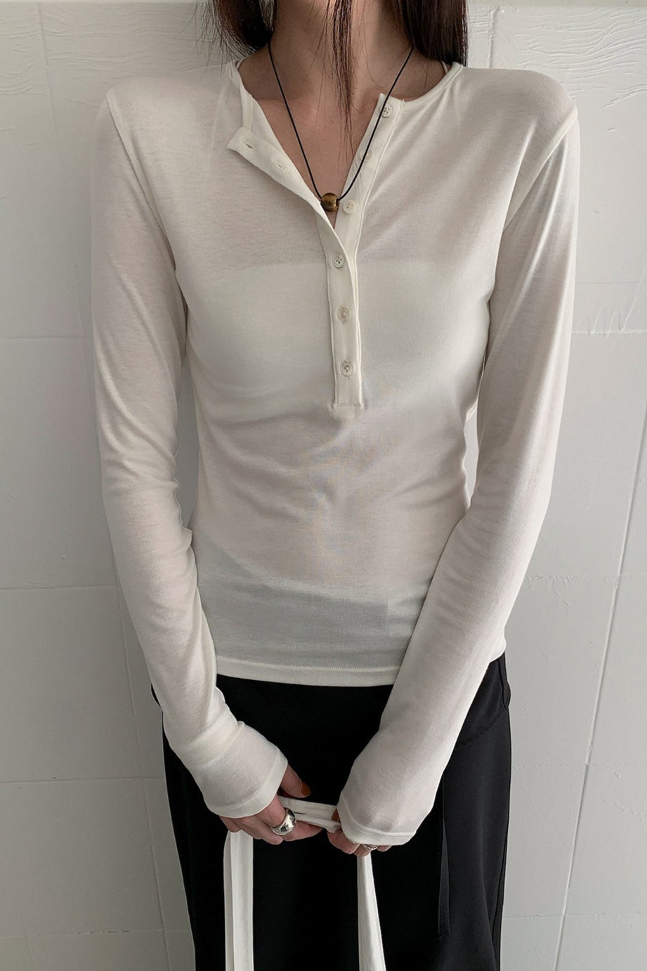 BUTTON HENLEY TOP 2314