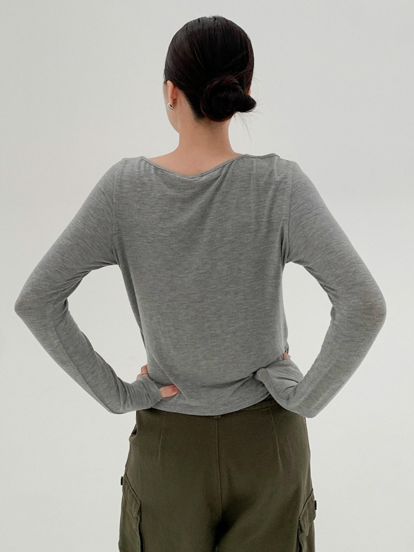 アシメトリードレープレイヤートップス 2202