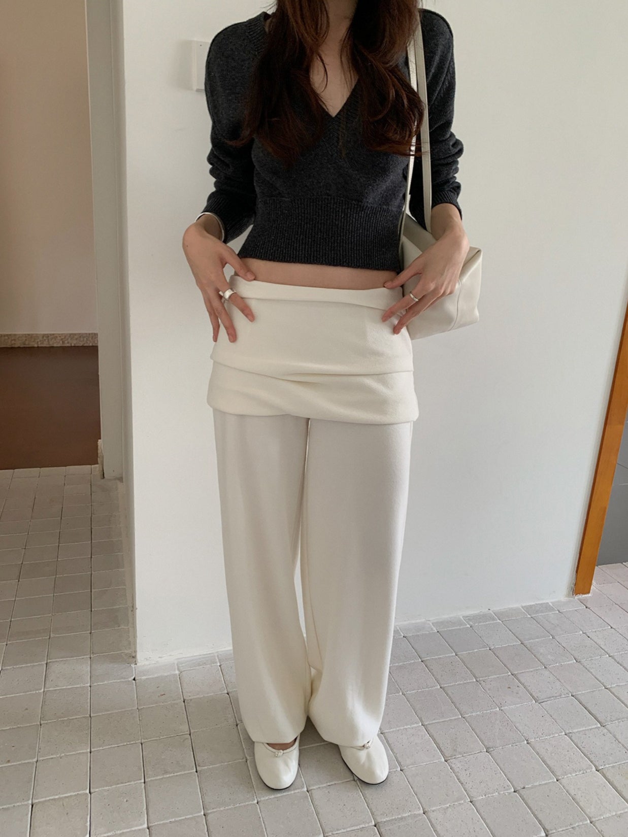LAYERED KNIT JOGGERS 2466