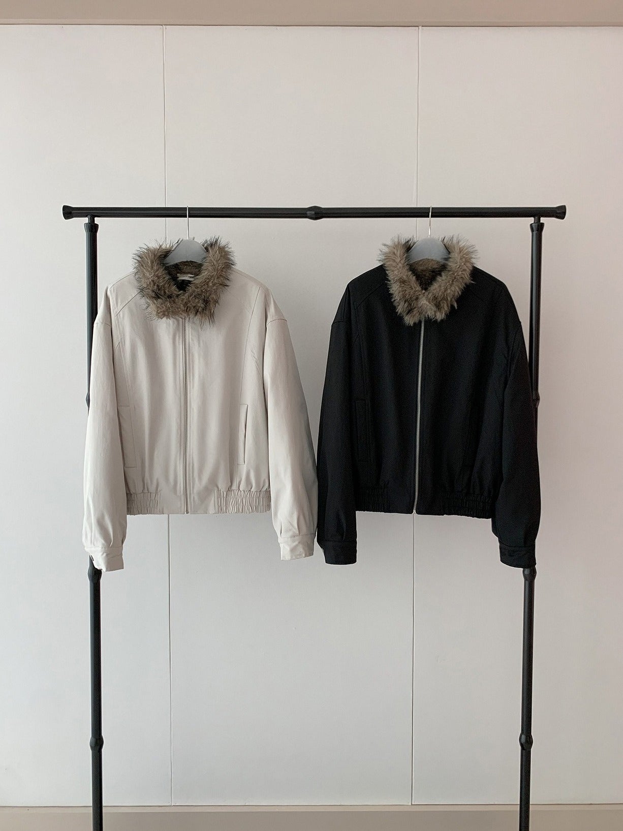 FUR COLLAR ZIP JACKET 2503
