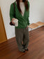 LOOSE ASYM V-CARDIGAN 2464