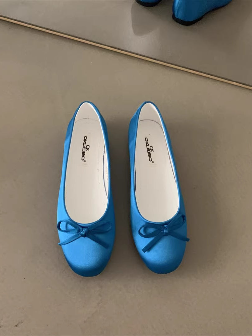 サテンバレエフラットシューズ 2326