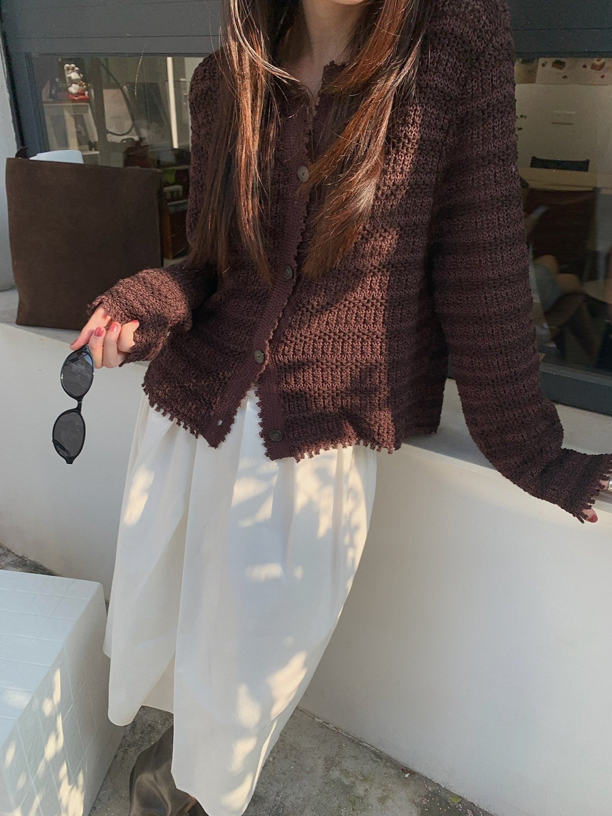 VINTAGE TEXTURED CARDIGAN 2458