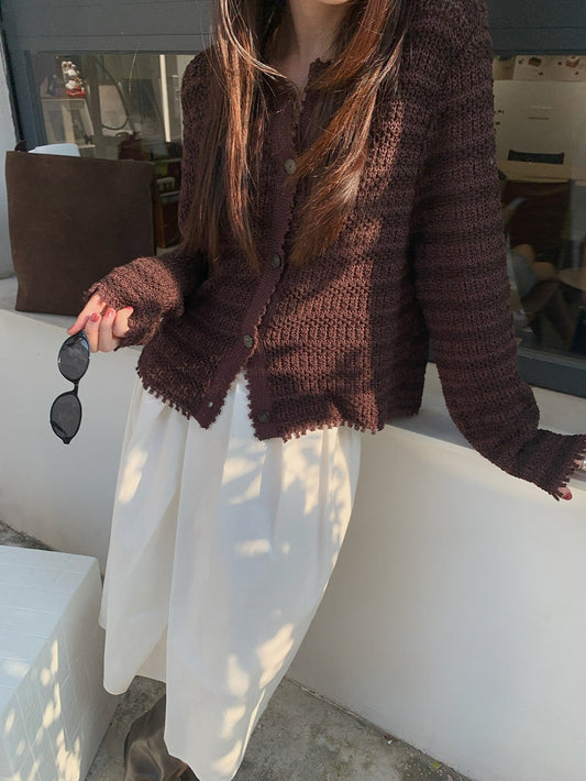 VINTAGE TEXTURED CARDIGAN 2458