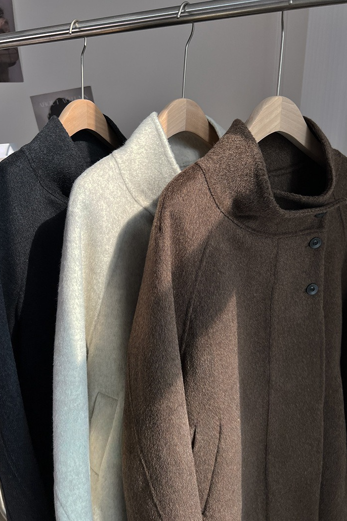 スタンドカラーウールコート 2221