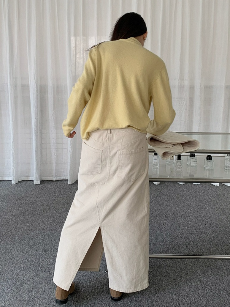 ルーズハイネックカラーニット 2200