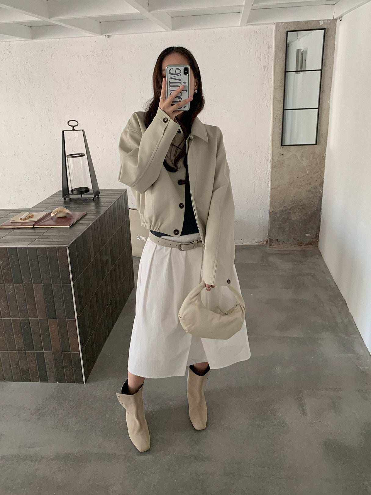 VEGAN LEATHER COCOON JACKET 2459