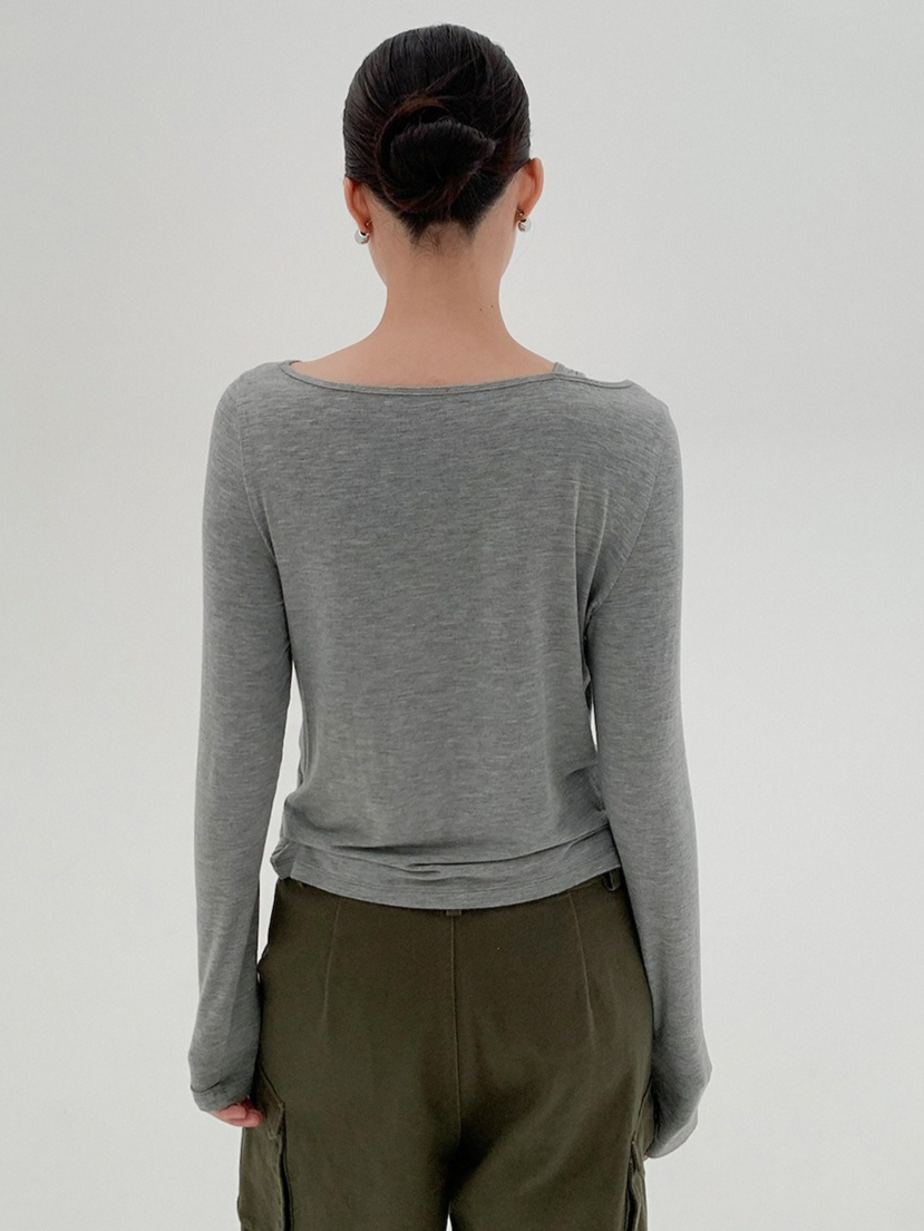 アシメトリードレープレイヤートップス 2202