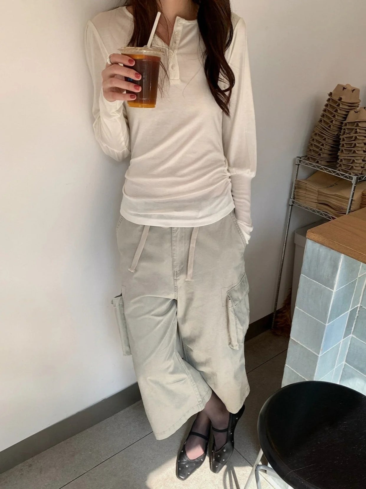 SOFT HENLEY PULLOVER 2457