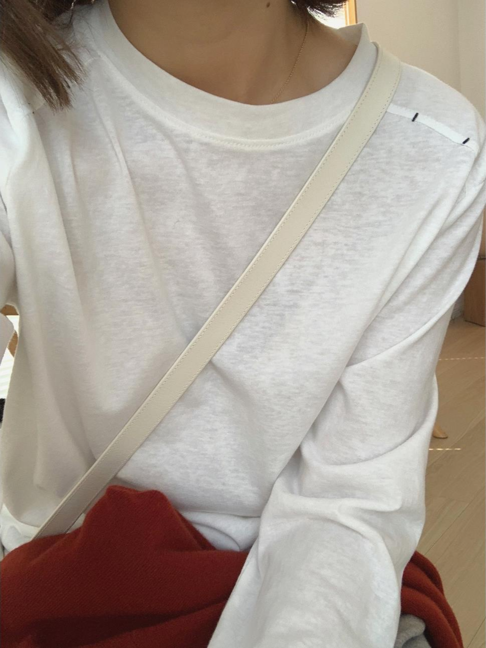 ポイントスッテチコットンロングスリーブTシャツ 2089